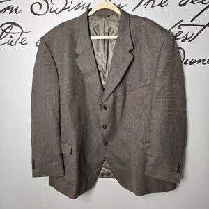 Vintage Warren Sewell Mens Gray Lined Three Button Suit Blazer Coat, 52R